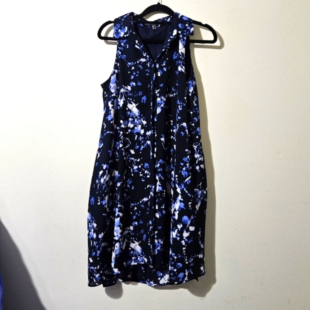 Adrianna Papell Chiffon Floral Swing Dress